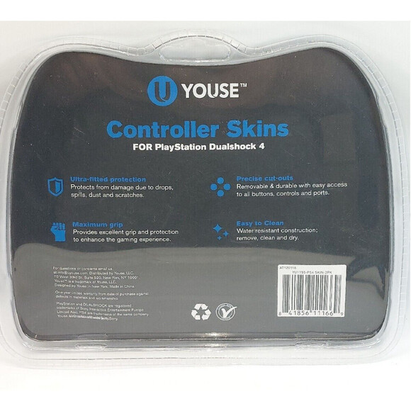 Controller Skins for PS4 DualShock 4 Ultra-Fitted Durable by Youse (2 Pack) - Picture 3 of 3